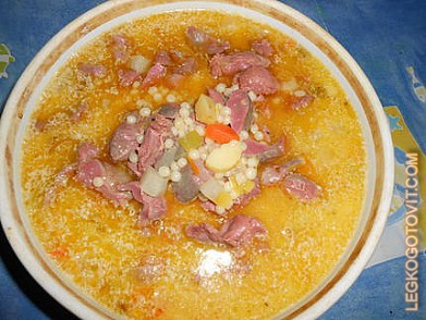 Рецепт супа с куриными желудками