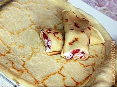 Блинчики с творогом и сметаной и рецепт 79