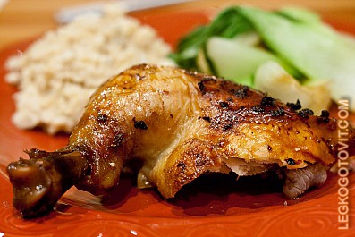 Фото рецепта: Курица в имбирно-соевом маринаде