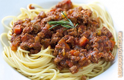 Фото рецепта: Спагетти с куриным соусом